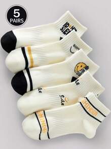 1/5 Pares de Calcetines tipo Barco para Mujeres, Calcetines Invisibles, Calcetines Ped de Corte Bajo, Calcetines Blancos, Calcetines Cortos, Calcetines Negros, Calcetines para Mujeres, Calcetines Adorables, Calcetines para Niñas, Calcetines Tripulación, Calcetines Tobilleros, Diseño Antideslizante de Hilo, Diseño Transpirable y que Absorbe la Humedad, Suave y Cómodo, Adecuado para Uso Diario, Deportes en Casa, Uso de Oficina, Diseño de Volantes y Encaje, Adecuado para Todas las Estaciones y Diversas Fiestas, Calcetines Invisibles y Calcetines Cortos, Colores Aleatorios