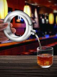 1PC Stainless Steel Bracelet Wine Bottle Hidden Portable Wine Bottle Set For Whiskey Vodka Alcoholic Beverage Sports Water Bottle Outdoor Sports Products Ladies Wrist Jewelry Camping Bar Equipment