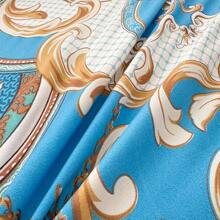 1pc Rose Ditsy Floral Leaf Triangle Geometric Dreamlike Pattern Skin-Friendly Pillowcase (Without Core), Digital Printing Fresh Style Envelope Pillow, Fashion Minimalist, Cloud-Like Soft, Comfortable Breathable, Soft And Delicate, Caring For Skin