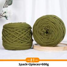 2 Packs, Total 600g, Fabric Strips, Woven Cushions, Woven Bags, Handicraft Yarn, Large Balls Of Yarn - 2 Large Pieces Of Fabric Strips - View 15