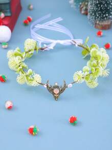 1pc Retro Nature-Inspired Handmade Woven PE (Polyethylene) Headpiece Accessory - Multicolor - View 5