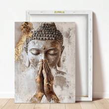1 件，帆布悬挂，带框，海报，墙壁艺术，油画艺术，冥想姿势中的宁静佛像，现代简约风格，古铜饰面 - 非常适合客厅、卧室、家庭办公室装饰 - 增添宁静的宗教氛围 - 彩色 - 查看 5