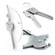 1pc Utili-Key 6 In 1 Chain Screwdriver Opener, Knife, Stainless Steel Mini Multi-Tool EDC Hot, Mini Bottle Opener Chain Tool, Multifunctional Tool