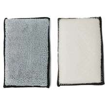 1/2pcs Super Soft Microfiber Car Cleaning Sponge, Double-Sided For Synthetic Leather & Interior Details, Perfect For Kitchen & Household Use