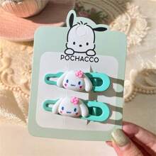 Sanrio (Authorized) 5-Piece Sanrio Cartoon Cute Hair Clip Set - Resin Sweet Hair Clip, Suitable For Hair Accessories Gifts Of Multiple Adult Characters, Suitable For Bathroom Use, Suitable For Various Holiday Gifts, Suitable For Christmas Gifts