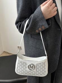 1 pieza Bolso versátil de mujer con bloques de color para uso diario, bolso de hombro de alta calidad y exclusivo adecuado para citas, compras, regalos