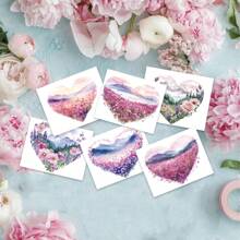 Set van 12/24 romantische aquarel hartvormige wenskaarten met enveloppen - Geschikt voor Moederdag, jubileum, verloving en Valentijnsdag - Doordachte kaartcadeaus voor echtgenoot, echtgenote, vriend, vriendin, vader, moeder - Uniek cadeau-idee
