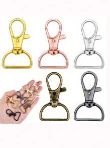 10PCS Rotating Hook Keychain Clips With D-Shaped Ring Clips, Used For Making Keychains, Making Wallets, And DIY Crafts. - Multicolor - View 2