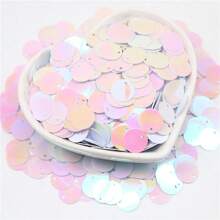 20g 400pcs Paillettes 10mm Flat Round Large Sequin Edge Hole Loose Sequins 1cm Diy Jewelry Sewing Wedding Decoration Craft Garment Accessories Lentejuelas