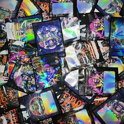 100 bitar Mini Zip Lock Mylarpåsar,Återanvändbara 6*8 Cm Laser Holographic Rainbow Plastpåsar,Candy Gummies förpackningspåse,Luktsäker Vattentät Återförslutbar Zip-påse med genomskinligt fönster Mors dag Blommor,Personliga presenter till mamma,Sista-minuten-presenter,mors,mors- och morsdagspresenter Mamma, bästa morsdagspresenter under $50