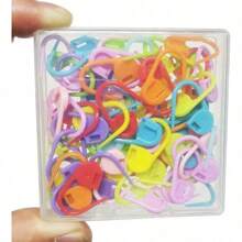 Colorful Knitting Stitch Markers Crochet Hooks, Knitting Needle Accessories, Knitting Row Counter, DIY Craft Plastic Needles, Sewing Supplies - Multicolor - View 2