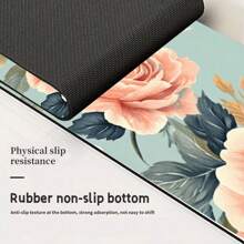 1pc Blooming Flower Pattern Faucet Mat Drain Mat, Polyester Material, Suitable For Occasions Such As Kitchen And Bathroom, Diatom Mud Faucet Suction Cup, Faucet Splash Mat, Daily And Summer Decoration, Can Be Given As A Gift