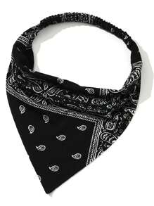 1件装女士复古优雅佩斯利花纹三角围巾，头巾，多功能发带，适合日常外出、发饰、头巾式发带，秋冬季度假装扮，女士头巾，柔软头巾