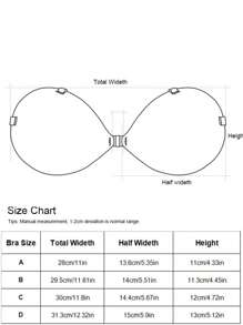 1pc Reusable Thick Bust Enhancing Adhesive Bra, Lift & Cleavage Boost Backless, Strapless Invisible Bra For Women - Apricot - View 3