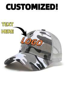 Men's Camouflage Mesh Baseball Cap Custom Logo/Text Sun Hat For Outdoor Use,Suitable For Daily Wear And Can Be Given As A Gift To Friends, Family Members And Lovers. - Camouflage Mesh - View 6