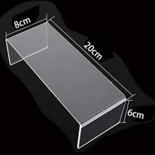 U Shape Acrylic Display Riser Stand, Clear Jewelry Display Riser Shelf Showcase For Dessert Cupcake Shoes Anime Figure Display - S 1PC - 查看 3