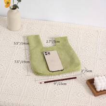 时尚灯芯绒经典手持式多用途简约腕带袋手机包