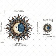 Patchs célestes mystiques à motif d'équilibre soleil et lune, autocollants thermocollants pour t-shirts, sweat-shirts, jeans, sacs, accessoires vestimentaires, masques, jeans et sacs à dos, chapeaux, oreillers, lavables et durables. 1/2/3 pièces
