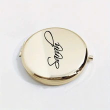 Custom Engraved Compact Mirror - Elegant Stainless Steel, Personalized Pocket Makeup Mirror With Magnification - Perfect Bridesmaid Or Christmas Gift Multi-Functional, Ornamental, Engraved, Letter Exquisite, Stylish, Fashionable, Vintage, Contracted Unique, Customized, Girls Gift, Personalized Gifts For Women Ideal Gifts For Her Children, Family, Friends, Her, Grandparents Birthday Graduation