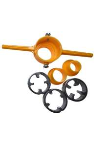 Juego de 6 piezas de rosca de PVC - Juego de machos y terrajas para tubería de plástico, kit de roscado de tubería, con 3 terrajas de 1/2", 3/4", 1", herramienta de roscar tuberías para corte y roscado profesional de tuberías