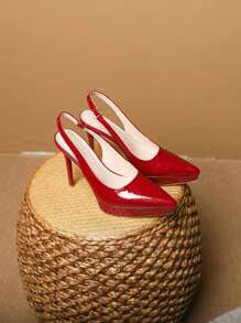 New Fashion High Heels Women's Shoes With Waterproof Platform, Pointed Toe And Hollow Out Design