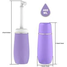 400ml Bidê Portátil para Viagem, Garrafa de Limpeza para Cuidados Pessoais e Pós-Parto com Tampa, À Prova de Vazamentos, para Lavagem da Parte Inferior de Bebês