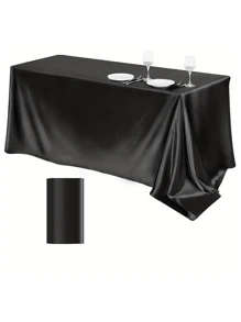 1/4/12 件精致高档缎面桌布，57 英寸 * 102 英寸长方形桌布，适合酒店宴会、婚礼派对、婚宴、家庭节日聚会、复活节晚宴、纯色缎面桌布。
