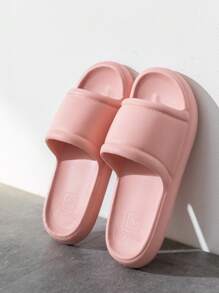 Unisex Indoor Home EVA One-Piece Slippers, Simple Solid Color Lightweight Soft Flexible Bathroom Shower Non-Slip Casual Slippers For Home Use, Suitable For Teen, Summer Casual, Outdoor Athletic, Vacation Travel, Graduation Gifts, Birthday Dress Accessories
