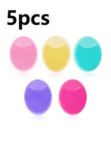 5/2 PCS Face Cleansing Brushes Set - Handheld Elliptical Facial Cleansing Brush (With Shampoo Massager Brush), Gentle Exfoliating & Massaging Facial Cleaning Brush, Skin Care Tools, Travel Kit, Christmas Gifts, Christmas Party, Face Washing, Cleansing - Multicolor - View 13