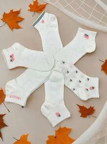 Women Ankle Socks - 西瓜粉 - 查看 2