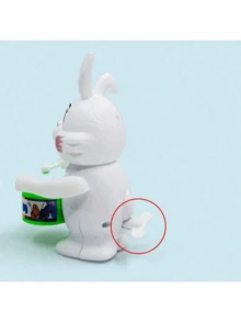 1pc Wind-Up Drumming Animal Rabbit Toy Figurine, Random Color - Multicolor - View 4