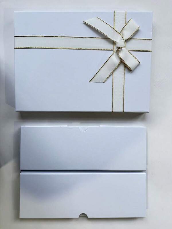 Opvouwbare Deksel Geschenkdoos Met Strik, Eendelige Opvouwbare Verpakkingsdoos Voor Sieraden, Valentijnsdag Geschenkdoos, Groothandel