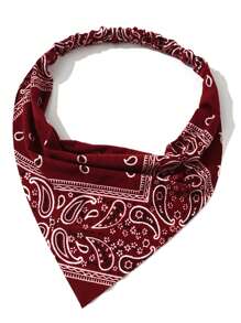 1件装女士复古优雅佩斯利花纹三角围巾，头巾，多功能发带，适合日常外出、发饰、头巾式发带，秋冬季度假装扮，女士头巾，柔软头巾