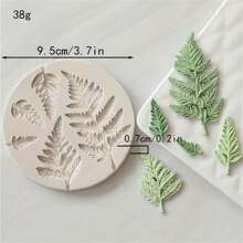 1pc Nature-Inspired Green Leaf, Rose Leaf, Elm Leaf, Turtle Back Leaf Silicone Cake Chocolate Mold, High-Quality Silicone Mold For Fondant, And Durable Kitchen Silicone Mold, Suitable For Various Holiday Cake Decorations - Forest Green Leaf Silicone Mold - View 7