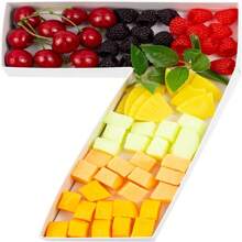 1pc 0-9 Numeric Shaped Reusable Dessert Display Plate, 26 Alphabet A-Z Shaped Tray, Suitable For Filling With Sweets, Cakes, Chocolates, Fruits, Ideal For Graduation Ceremony, Birthday Party, Bachelor Party, Wedding Anniversary, Various Holiday Table Decor