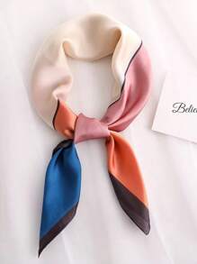 1pc Women's Scarf Imitated Mulberry Silk Square Scarf, Versatile 27.6" Silk-Like Scarf, Hangzhou Silk