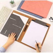 A4 Folder For Office Receipts, Storage Of Business Leather Official Documents, Manager's Folder, Contract Signing Book,Back To School,School Supplies