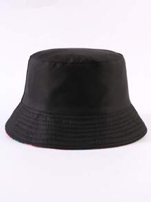1 szt. Damski spersonalizowany losowy wzór lokalizacji Demon Eye & Face Reversible Bucket Hat, Outdoor Casual Sun Protection Hip Hop
