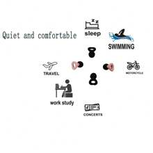 防噪音软硅胶耳塞，可重复使用，适用于睡眠、游泳、打鼾、学习、音乐会、户外旅行、工业工作、舒适的母亲节鲜花、给妈妈的个性化礼物、最后一分钟的礼物、母亲节创意、母亲节礼物、给妈妈的手工卡片、50 美元以下的最佳母亲节礼物 - 彩色 - 查看 2