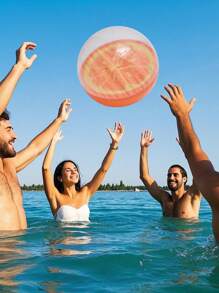 1PC Classic Fruit Design Beach Ball For Swimming Pool, Summer Beach Party Decoration, Floating Pool, Swimming Pool, PVC Beach Ball, Large Beach Ball