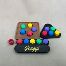 5 Stück Gonggi Steine, Gonggi Koreanisches Spiel, Koreanisches traditionelles Reflexherausforderungsspiel, Koreanisches Volksklassik Mini Greifstein Hand-Auge-Koordinationsspiel für TV-Fans, Steinwurfspiel mit doppelseitigen Koreanischen Varianten Jebi Chagi, Gong-Gi, Biseokchigi, Paeng-Y, DDAKJI, Familienreisespiele - Verschiedenfarbig - Übersicht 4