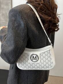 1 pieza Bolso versátil de mujer con bloques de color para uso diario, bolso de hombro de alta calidad y exclusivo adecuado para citas, compras, regalos