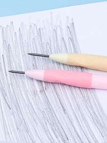 1 pièce/4 pièces Crayons à papier personnalisés avec support, crayons automatiques avec mine continue et assortiment de couleurs . Permet de tenir correctement le crayon, convient pour l'écriture d'entraînement. Supporte le texte personnalisé, personnalisation de l'arrière du crayon. Retour à l'école