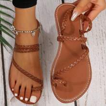2025 New Summer Flat Sandals For Women, Casual Holiday Comfortable Lightweight Open Toe Flip Flops