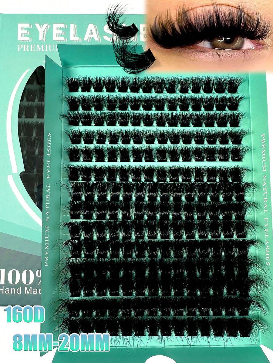 280/200/196 Clusters 3D Mink Eyelashes, D Curl, High Volume, Segmented Length 8-20mm, Natural Segmentation, Cluster Arrangement, 3D Fluffy, Dense & Soft, Lightweight & Comfortable. Enlarges Eyes, Lifts Outer Corners, DIY Eyelash Extension, Eyelash Extension. Suitable For Daily Life, Wedding, Date, Party, Music Festival, Halloween, Etc. (160D 120D 100D 80D 60D 30D) Eyelash Clusters, Eyelash Clusters, Individual Lashes, False Eyelashes