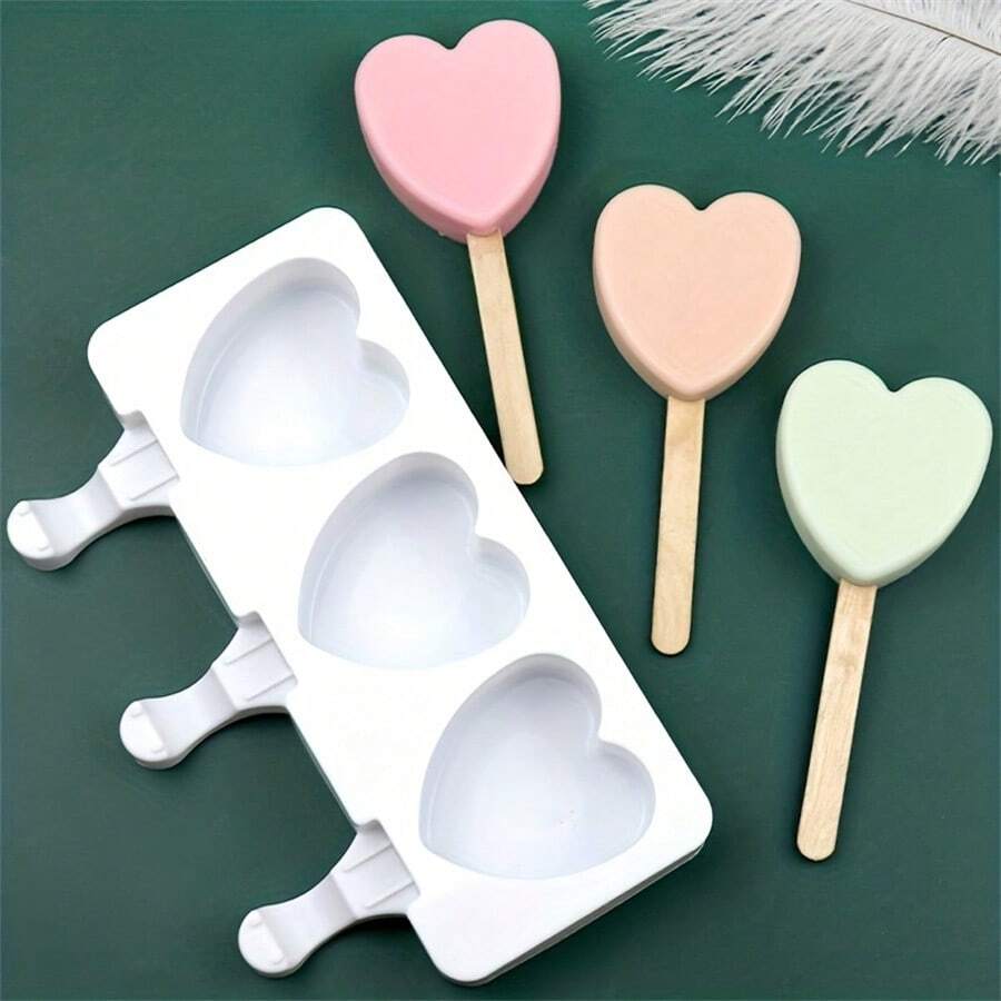 1pc Heart Shaped Popsicle Mold Silicone Multi Functional Touch Hand Hang Mold Creative Mold Ice Cube Tray Ice Cube Ice Cube Squishy Ice Cube Mold Ice Cube Mould - Multicolor - View 1