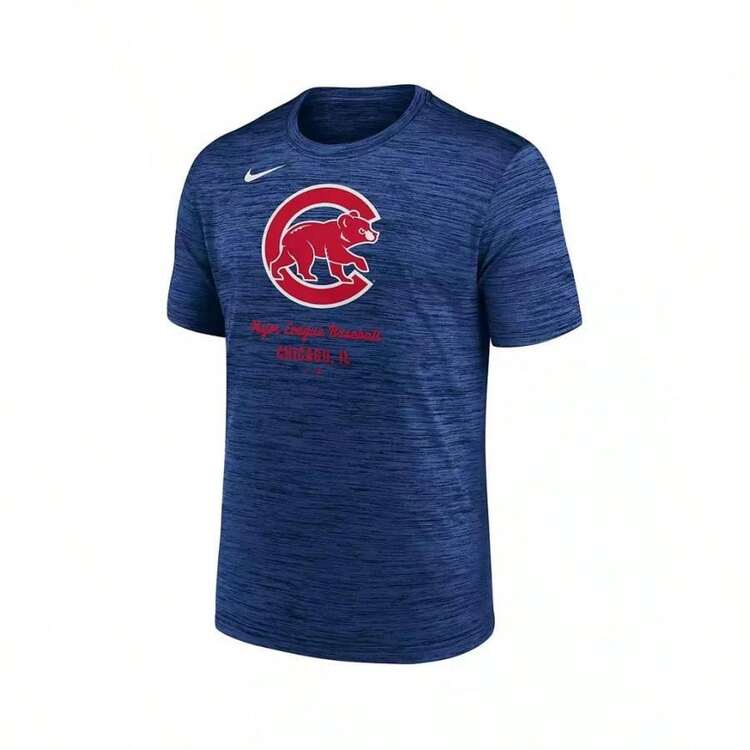 Nike Camiseta de rendimiento de los Chicago Cubs de los hombres Real - Real - Añade 3