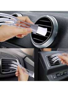 2pcs/1pc Double-Head Car Air Outlet Cleaning Brush