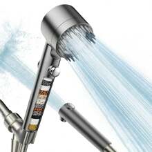 Hand-Held Filter Shower Head, High Pressure Water Flow And Multiple Spray Modes, Shower Head With Filter, Power Cleaning For Hard Water, Shower Head With ON/OFF Switch For Pet Bath Home Bathroom Decor Fall Decor Bathroom Accessories