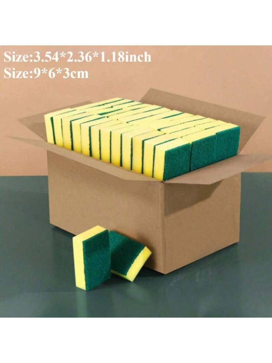 إسفنج غسيل وأدوات تنظيف الأواني 10 قطع – وسادات فر...